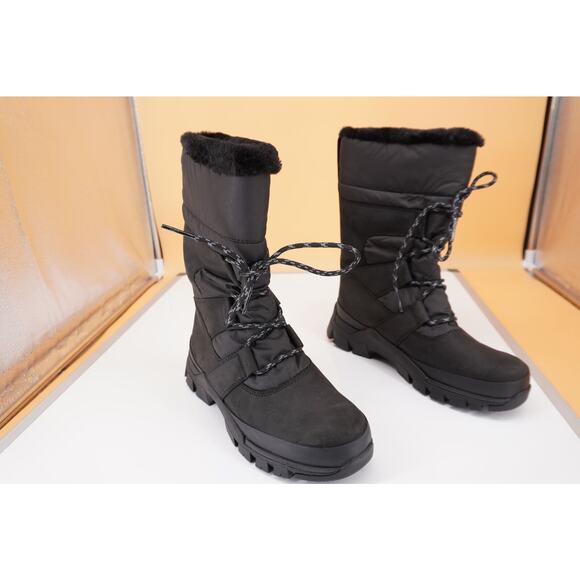 Timberland Jenness Pull-On Waterproof Snow Boot size 8 Black Women New Faux Fur - Picture 9 of 10